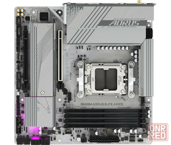Материнская плата Gigabyte B650m A Elite Ax Ice, Socketam5, Amd B650, Matx (арт-1880) Макеевка - изображение 1