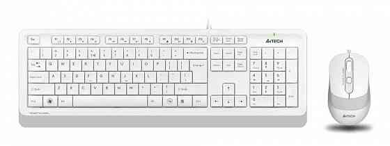 Комплект (клавиатура+мышь) A4tech Fstyler F1010, Usb, проводной, белый и серый [F1010 White] (арт-64 Макеевка