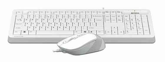 Комплект (клавиатура+мышь) A4tech Fstyler F1010, Usb, проводной, белый и серый [F1010 White] (арт-64 Макеевка