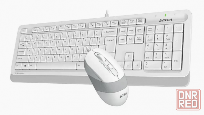 Комплект (клавиатура+мышь) A4tech Fstyler F1010, Usb, проводной, белый и серый [F1010 White] (арт-64 Макеевка - изображение 2