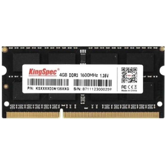 Оперативная память Kingspec So-Dimm Ddr3l 4gb 1600mhz Pc-12800 Cl11 (Ks1600d3n13504g) (арт-2159) Макеевка