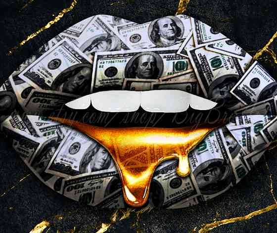 Картина на холсте "lip$" 60*80см Донецк