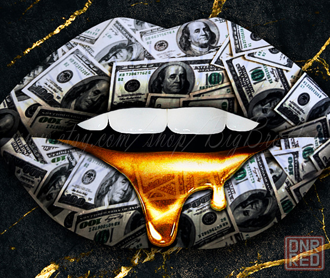 Картина на холсте "lip$" 60*80см Донецк - изображение 2