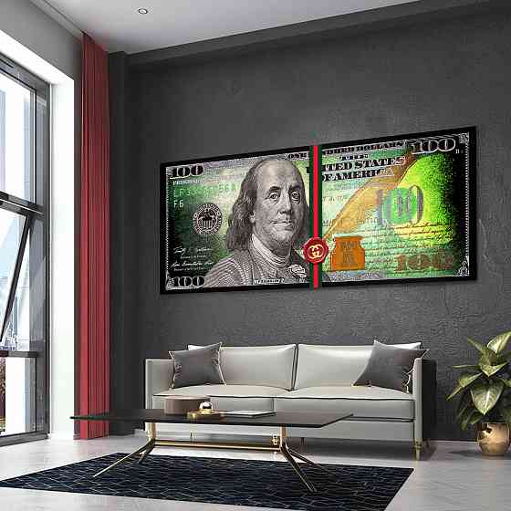 Картина на холсте "100 dollars" 50*90см Донецк