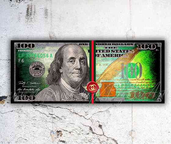 Картина на холсте "100 dollars" 50*90см Донецк