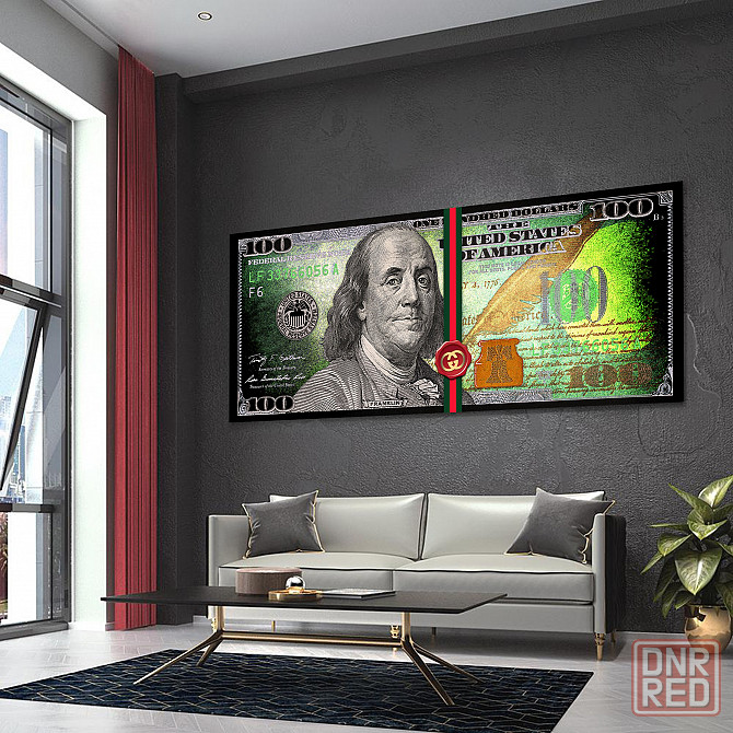 Картина на холсте "100 dollars" 50*90см Донецк - изображение 3