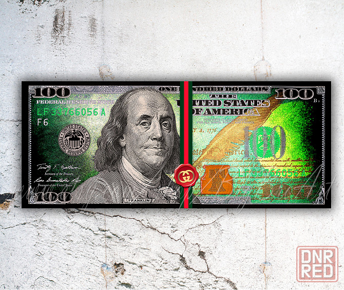 Картина на холсте "100 dollars" 50*90см Донецк - изображение 1