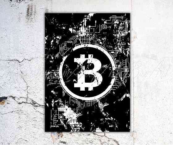 Картина на холст "bitcoin network" 60*80см Донецк