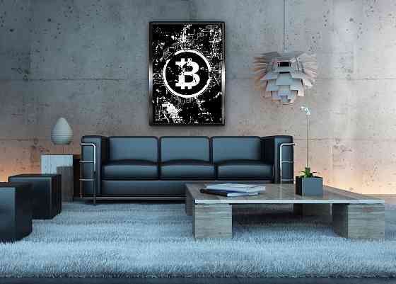 Картина на холст "bitcoin network" 60*80см Донецк