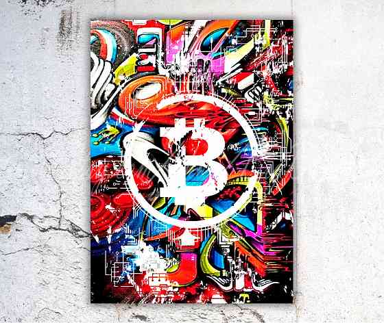 Картина на холст "bitcoin graffiti" 60*80см Донецк