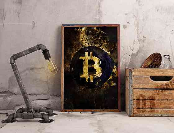 Картина на холст "bitcoin" 60*80см Донецк