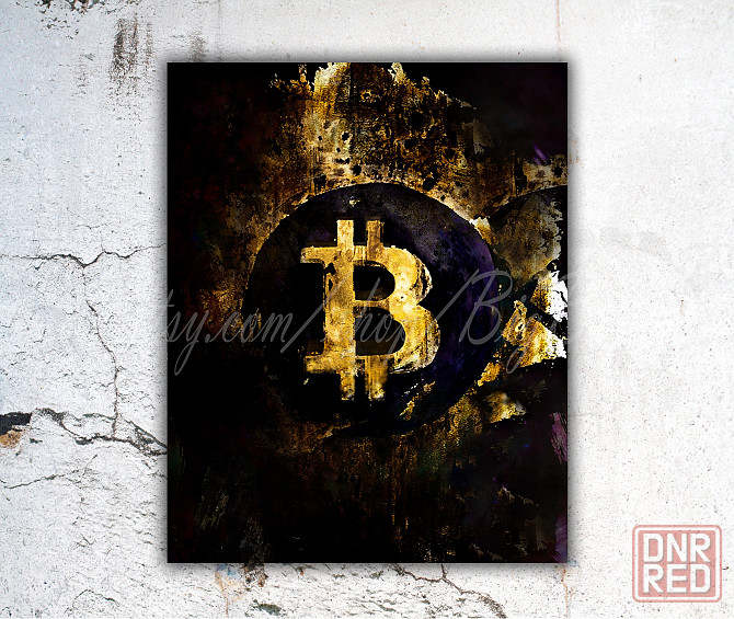 Картина на холст "bitcoin" 60*80см Донецк - изображение 1