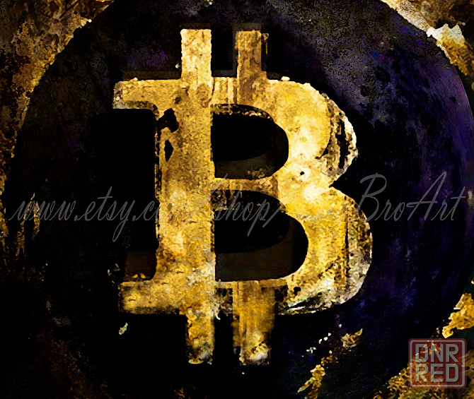 Картина на холст "bitcoin" 60*80см Донецк - изображение 2