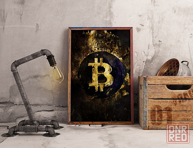 Картина на холст "bitcoin" 60*80см Донецк - изображение 4