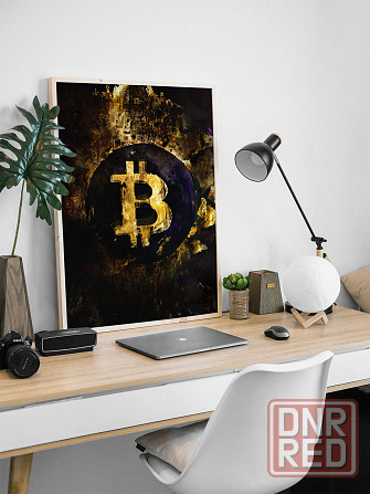 Картина на холст "bitcoin" 60*80см Донецк - изображение 3