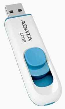 Флэш-память Usb_ 32 Gb A-Data Classic C008 Ac008-32g-Rwe Usb2.0 белый/синий (арт-3483) Макеевка