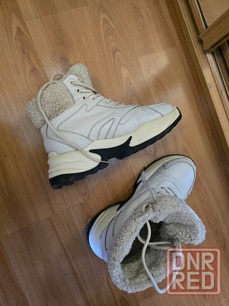 Ботинки белые зимние на меху Донецк - изображение 3