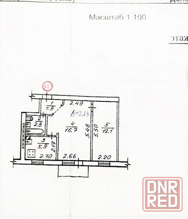 2-х комн. квартира в жилом состоянии, переулок Донбасский/больница Калинина. Донецк - изображение 8