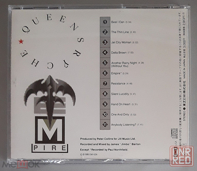 Компакт-диск | CD: Queensrÿche - 1990 "Empire" (EMI USA, TOCP-6274), Япония | Japan Донецк - изображение 3