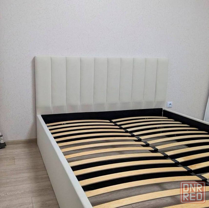 Кровать двухспальная с мягким изголовьем 160x200 Донецк - изображение 4