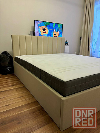 Кровать двухспальная с мягким изголовьем 160x200 Донецк - изображение 1