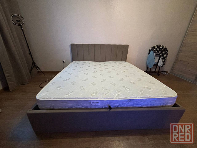 Кровать двухспальная с мягким изголовьем 160x200 Донецк - изображение 5