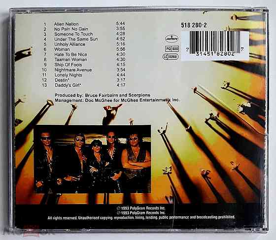 Компакт-диск / CD: Scorpions - 1993 "Face The Heat", неофициальное издание, Россия Донецк