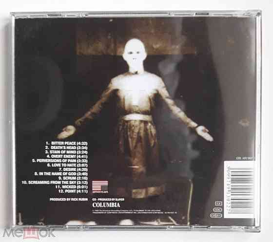 Компакт-диск / CD: Slayer - 1998 "Diabolus In Musica", неофициальное издание, Россия Донецк
