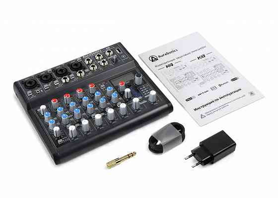 Микшерный пульт AuraSonics K8, микшер, звуковая карта, USB Донецк