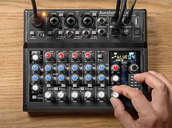 Микшерный пульт AuraSonics K8, микшер, звуковая карта, USB Донецк