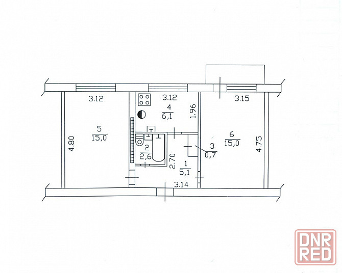 2-х ком. кв. в Ленинском районе Донецка (ориентир оцкб) Донецк - изображение 1
