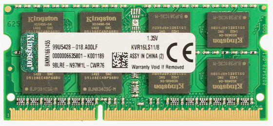 Оперативная память So-Dimm Ddr3l Kingston Valueram 8 гб (1.35v) 1600 мгц Cl11 (Kvr16ls11/8) (арт-884 Макеевка
