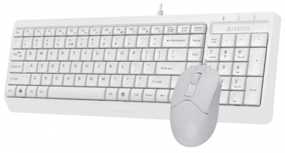 Клавиатура + мышь A4tech Fstyler F1512 клав:белый мышь:белый Usb (арт-6050) Макеевка