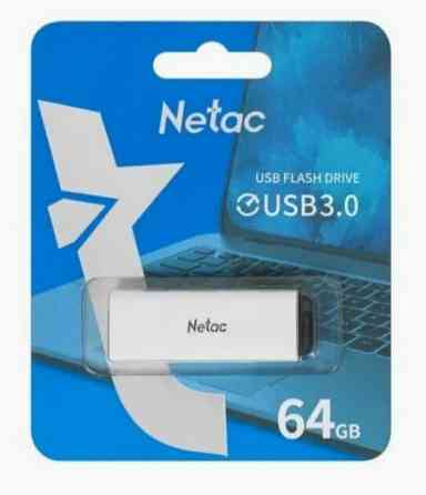 Флеш диск Netac U185 64gb Nt03u185n-064g-20wh, Usb2.0, с колпачком, пластиковая белая (арт-1486) Макеевка