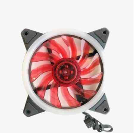 Wjf вентилятор для компьютера 120мм, 3pin, красная подсветка (арт-2600) Макеевка