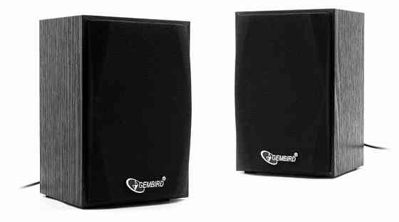 Колонки Gembird Spk-201 2.0, мдф, черный, 5 вт, регулятор громкости, Usb-питание (арт-5513) Макеевка