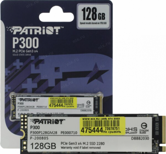 Твердотельный накопитель Ssd M.2 Nvme Patriot Memory (P300p128gm28) 128гб (арт-6054) Макеевка