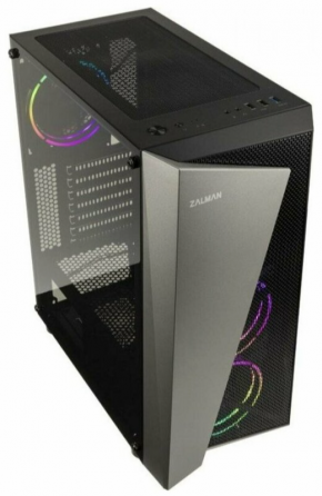 Корпус Zalman S4 Plus, Atx, Black, Window, 1x5.25", 4x3.5", 1x2.5", 2xusb2.0, 1xusb3.0, Front 2x120m Макеевка