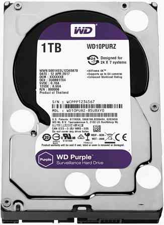 Жесткий диск Western Digital Wd Purple 1 тб Wd10purz (арт-2729) Макеевка