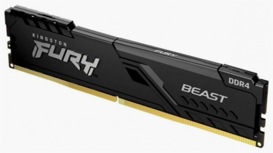 Модуль памяти Kingston Fury Beast Black Ddr4 Dimm 3200mhz Pc25600 Cl16 - 16gb Kf432c16bb/16 (арт-787 Макеевка