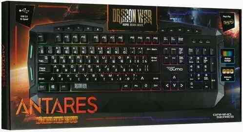 Клавиатура Qumo Antares K60, игровая, проводная, мембранная, 114 клавиш, Usb, подсв, чёрная (арт-921 Макеевка