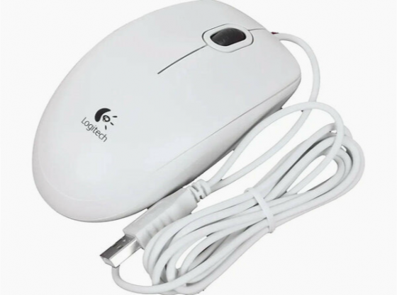Мышь проводная Logitech B100 910-003360, 800dpi, белый (арт-1731) Макеевка