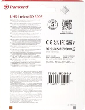 Карта памяти 32gb Transcend Ts32gusd300s-A Microsdhc Class 10 U1 300s + адаптер (арт-7265) Макеевка