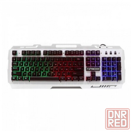 Клавиатура игровая гарнизон Gk-340gl, металлический корпус, подсветка Rainbow (арт-7449) Макеевка - изображение 1