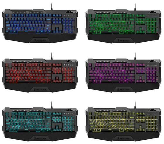 Клавиатура Sharkoon Skiller Sgk4 (резиновые колпачки, Rgb) черный (арт-7773) Макеевка