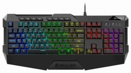 Клавиатура Sharkoon Skiller Sgk4 (резиновые колпачки, Rgb) черный (арт-7773) Макеевка
