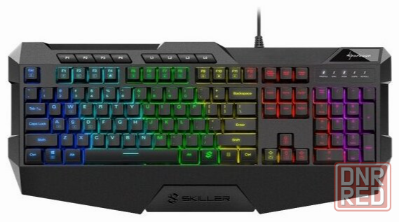 Клавиатура Sharkoon Skiller Sgk4 (резиновые колпачки, Rgb) черный (арт-7773) Макеевка - изображение 1
