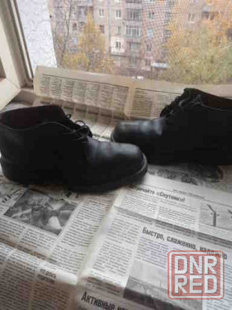 Ботинки мужские чёрные б\у деми кожа р-р40 Донецк - изображение 2