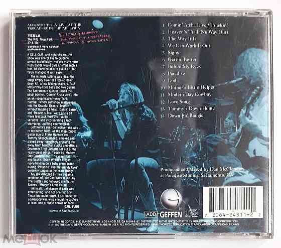 Компакт-диск / CD: Tesla - 1990 "Five Man Acoustical Jam" (Geffen Records, 9 24311-2), CШA / USA Донецк
