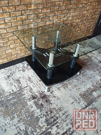 Журнальный столик стеклянный двухслойный Макеевка - изображение 1